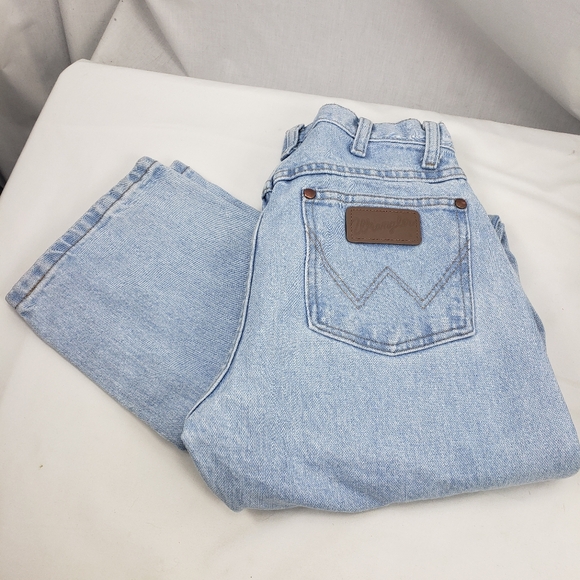 Wrangler Cowboy Cut Slim Fit Light Wash Denim Jeans Size 5 x 34 - Picture 6 of 10